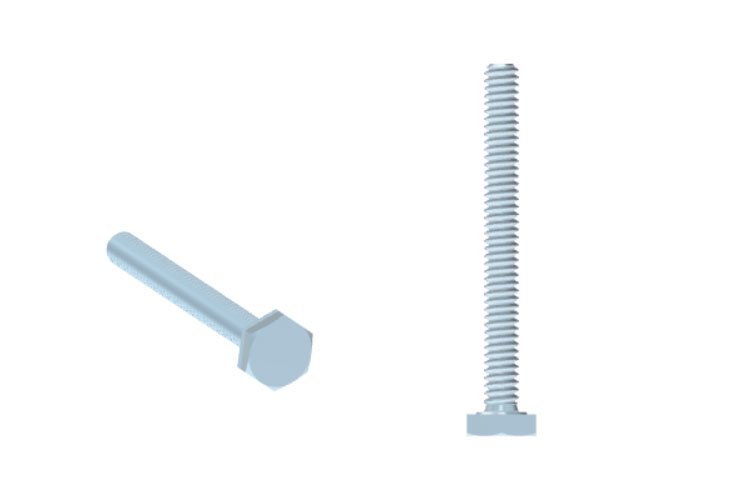 Grade 8.8 ISO 4017 Hex Bolt with Blue White Zinc