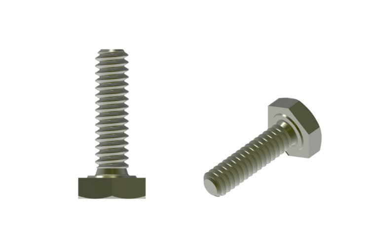 Green ISO 4017 Hex Screw