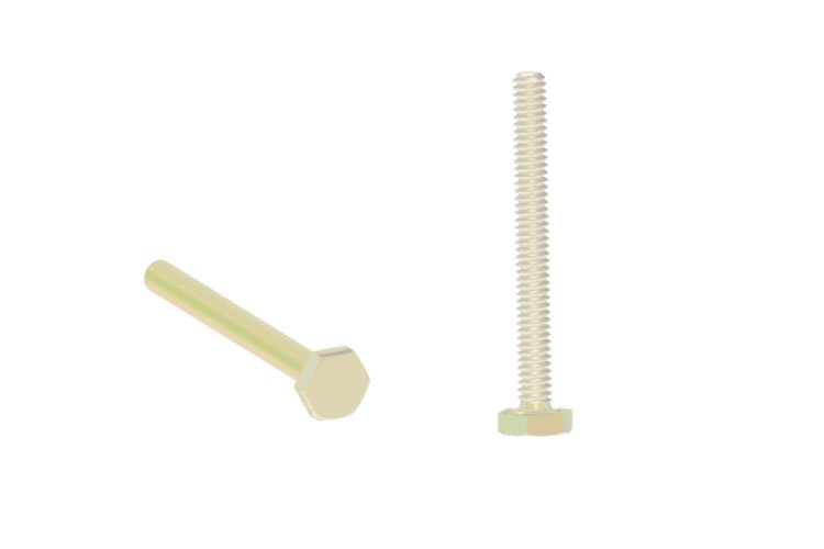 ISO 4017 Hex Screw with Color Zinc